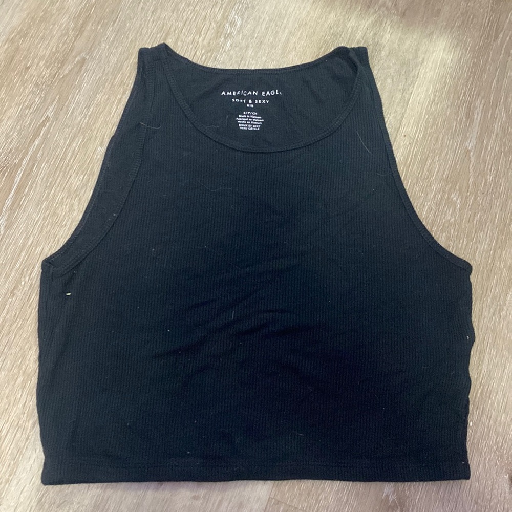 american eagle ribbed high neck tank 🌚